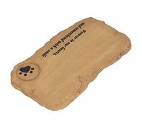 HERCHR Pet Memorial Stone, Garden Memorial Resin Resin Garden Grave Marker pour Chien ou Chat, Sympathie de Pas peintes à la Main (Figurine B)