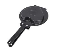 HERCHR Poêle à frire double face, poêle à crêpes antiadhésive, plaque de barbecue, poêle à omelette, gril à sandwich pour crêpes moelleuses, machine à omelette, machine à frittata (Noire)