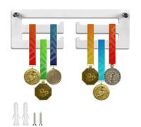 HERCHR Porte médaille, Porte Medaille pendante, Support Mural pour médailles,Hanger de médailles Support de médailless en Acrylique pour Enfants Adulte présentoir Portes-médailless Souvenir, 30cm