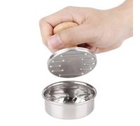 HERCHR Presse à Burger Steak Haché,Presse à Hamburger Patty Maker, Mini Presses à Burgers en Acier Inoxydable Hamburgers Patty Maker avec Manche en Bois pour Enfants, 7.8cm/3.1inch