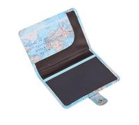 HERCHR Protège Passeport,Protege Passeport Francais,Pochette Passeport Cuir Artificiel,Porte-Passeport Voyage, Housse Étui Passeport Carte du Monde Voyage pour Passeport, Carte d'identit, 11x15cm