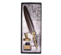 HERCHR Quill Pen, Fluent Pen Vintage Calligraphy Writing Exquisite Workmanship Quill for Signing Invitations (A)