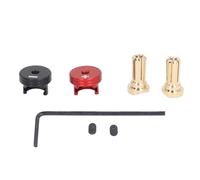 HERCHR RC Battery Tile-Pink Prigs Grips Set, Aluminium Banana Plug Connecteurs 2PCS Bananaplug Connecteurs Grips Mont pour 1/10 Off Road Road Truck RC Crawler Cars ACCESSOING Pire (5 mm)