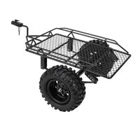 HERCHR RC Trailer, 1/10 RC Car Metal Bucket Trailer Simulation Points Prise derrière Le Transporteur de Cargaison Car Kit de Bricolage pour Axial D90 SCX10 CC01 Crawler Pièces de Mise à