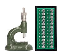 HERCHR Regardez Le boîtier arrière Plus près, kit de Presse de démontage de Cas en Alliage en Alliage en Aluminium avec des Matrices de Trou de Bijoux 48 pcs et Une boîte de Rangement