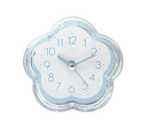 HERCHR Réveil analogique, réveil de Bureau pour Enfants en Forme de Fleur Mignonne, Chevet Silencieux, décoratif pour garçons et Filles, Salon, Bureau, Chambre à Coucher, Cuisine, étagère (Bleu)