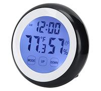 HERCHR Réveil de Voyage, Horloges Numériques LCD Horloge Digitale avec Température, Humidité pour Voyages, Chambre, Bureau, Reveil Matin a Piles