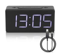 HERCHR Réveil Numérique, Réveil numérique pour Chambres à Coucher, Petit Reveil Digital Réveil de Voyage Horloges Numériques LCD Portable avec Fonction Snooze pour Voyages, Chambre, Bureau