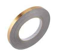 HERCHR Ruban de bordure de placage de 50 m, bandes d'étanchéité de plancher autocollant de fente de mur auto-adhésif pour la cuisine de salle de bains de chambre à coucher de salon(1cm/0.39in-Or)