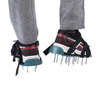 HERCHR Sandales aérateurs, 30 x 13 cm (11,8 x 5,1 Pouces), Chaussures aérateurs de pelouse réglables, Chaussures à Pointes pour ameublir Le Sol, Sandales pour Outils de Jardinage, pour (4 Sangles)