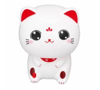 HERCHR Statue De Chat Mignon, Chat Hochant la Tête pour Tableau De Bord De Voiture, Ornement De Chat Porte-Bonheur en Plastique, Figurine De Chat Miniature Mignonne, Décoration Automobile(A)