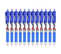 HERCHR Stylos à encre en gel, 12pcs roller en gel 0,5 mm pour pointes à billes à grande capacité Press Press Office Carbon Office stationnaire pour la journalisation École (Bleu)