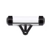 HERCHR Support de taxe de Moto en Aluminium imperméable à l'eau, Support cylindrique Transparent de Tube de Porte-Document de Moto Universel (Noire)