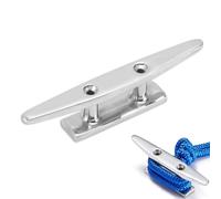 HERCHR Taquet de Bateau,Taquet de Quai pour Bateau à Dessus Plat et Bas Acier Inoxydable Remplacement du Taquet d'ancrage pour Corde de Pont Marin Taquet d'attache pour Corde de Kayak (125mm/5po)