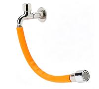 HERCHR Tube d'extension de Robinet d'interface Universelle G1/2, rallonge de Bec d'eau Flexible Rotatif à 360 degrés résistant aux éclaboussures pour Cuisine Salle de Bain (Grande)