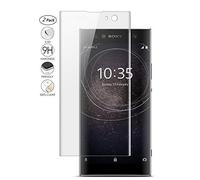 HERCN Sony Xperia XA2 Plus 6.0" 3D Protection Écran,Ultra Mince 3D incurvé 9H Trempé Écran en Verre de Protection pour Sony Xperia XA2 Plus Smartphone (Transparent & 2 Pack)