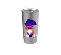 Hercule Cave Tangier City Coucher de soleil au Maroc Gobelet isotherme en acier inoxydable double paroi