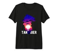 Hercule Cave Tangier City Coucher de Soleil au Maroc T-Shirt Haut de Gamme