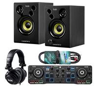 Hercules DJ Kit de démarrage 2 decks USB Contrôleur DJ avec boîtiers et écouteurs + câble audio Keepdrum