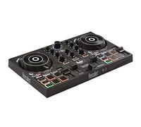 Hercules DJControl Inpulse 200 - Contrôleur DJ USB idéal pour apprendre à mixer - 2 pistes avec 8 pads et carte son - Logiciel et tutoriels inclus