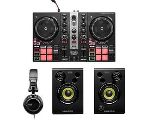 Hercules DJLearning Kit MK2 - Ensemble DJ complet avec DJControl Inpulse 200 MK2, DJMonitor 32 moniteurs de studio et casque HDP DJ45