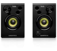 Hercules Paire d'enceintes de bibliothèque DJ Monitor 32 – Actives 2 voies 15 W 3,5 pouces Noir