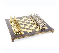 Hercules Jeu d'échecs en laiton et nickel Marron