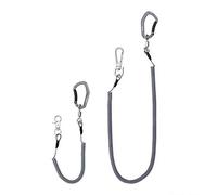 HERCULES M4 Lot de 2 cordons de pêche robustes Gris 45 cm plus 15 cm