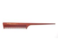 Hercules Sägemann HS C20 Peigne à toupieres professionnel en carbone Rouge (antistatique) dents interchangeables 1/1, 8,75 pouces peigne toupier, peigne à manche en tulipier (20r)