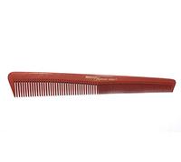 Hercules Sägemann HS C7 Carbon 7 Peigne de coupe professionnel Facon Rouge (antistatique) Peigne en carbone avec 2 dentures fines + grossières, 7 pouces, peigne Facon Hair (7r)