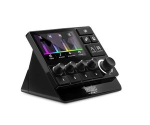 Hercules Stream 200 XLR, contrôleur audio Pro pour maîtriser votre public et créer des mixes en direct sur l'écran, avec préampli micro, écran LCD, encodeurs haute résolution, 4 boutons d'action et