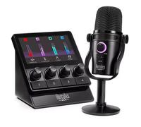 Hercules Stream Starter Kit - Kit audio pour le streaming avec contrôleur Stream 100, microphone USB HUD-600 et 3 mois de Voicemod Pro