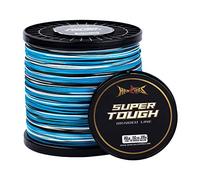 HERCULES Super Tough Ligne de pêche tressée 1000 Verges Ligne de Tresse PE 35lb Test pour l'eau salée et l'eau Douce 4 Brins - Camouflage Bleu, 35lb, 1000yds