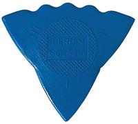 Herdim Médiator, Plectrum/Pick 3-épaisseurs, bleu, épaisseurs fort, I = doux, II - moyen, III - dur, 12 pièces