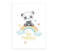 Herding Baby Best Couverture Soft-Peach, Panda Arc-en-ciel, 75 x 100 cm, 100% polyester