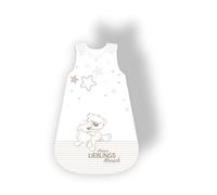 Herding Baby Best Gigoteuse pour Bébé, Motif Kleiner Lieblingsmensch, 110 cm, Fermeture Éclair Latérale et Boutons Pression, Blanc