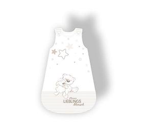 Herding Baby Best Gigoteuse pour Bébé, Motif Kleiner Lieblingsmensch, 110 cm, Fermeture Éclair Latérale et Boutons Pression, Blanc