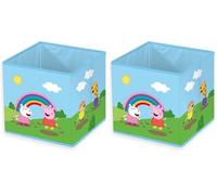 Herding babybest Boîte de Rangement Peppa Pig, env. 30 x 30 x 30 cm, à poser sur une étagère ou à même le sol, 100% polypropylène, intérieur 100% papier (Lot de 2)