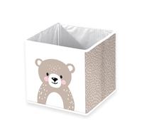 Herding babybest Boîte de rangement, Woodland Crew, 30 x 30 x 30 cm, boîte pliable, blanc/beige