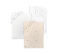 Herding babybest Ensemble de draps-Housses, Ours en Peluche, 3 pièces, 2 draps-Housses, 1 protège-Matelas (100% imperméable), pour poussettes et berceaux, env. 35 x 75 cm