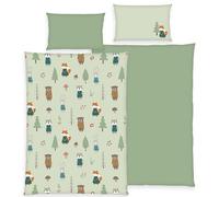 Herding babybest Flanelle Tout-Petit Animaux de la forêt, 1 Taie d’Oreiller 40x60 cm, 1 Housse de Couette 100x135 cm, 100% Coton/Flanelle