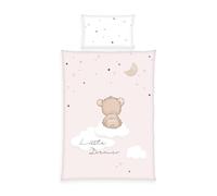 Herding babybest Parure de lit d'hiver pour Enfant Motif Little Dreamer Taie d'oreiller 40 x 60 cm Housse de Couette 100 x 135 cm avec boutonnière et Fermeture à Rabat 100% Coton/Flanelle