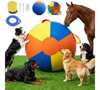 Herding Ball for Dogs 18'', Dog Herding Ball Large with Reinforced Handle Cover & Pump, Bite-Resistant PVC Exercise Toy for Border Collie, Australian Shepherd & Large Breed Outdoor Training (A,Medium)