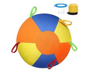 Herding Ball For Dogs Large - Tear-Resistant Inflatable | Small Dog Calming Ball Herding Toys | For Outdoor Yard Water Pool Puppy Play Exercise Teething Giant Durable Dog B́all With Handle Cover Pump