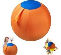 Herding Balles d'exercice gonflable pour chiens de grande race, 25,4/45,7/55,9 cm avec poignées renforcées, anti-éclatement et résistant aux déchirures pour jeux en plein air (orange, taille S)