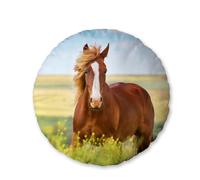 Herding Coussin contour Cheval, env. 50 cm de diamètre, polyester, coussin moulé, rond