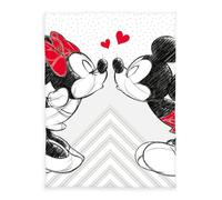 Herding Couverture moelleuse en microfibre, Disney's Mickey & Minnie, 150x200 cm, 100% polyester