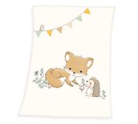 Herding Couverture Polaire Microfibre Baby Best Amis de la Forêt, 75 x 100 cm, Polyester, Beige