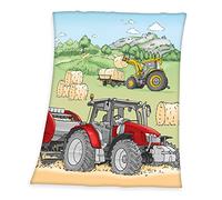 Herding Couverture polaire Tracteur, 130x160 cm, 100% Polyester, Fleece