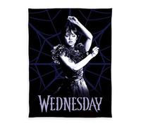 Herding Couverture Polaire Wednesday, 130 x 170 cm, Couverture douillette décorative avec motif cool, moelleuse, 100% polyester, Noir